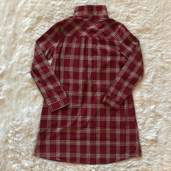 Plaid Lace Up Shirt Dress - Picture 5 of 6